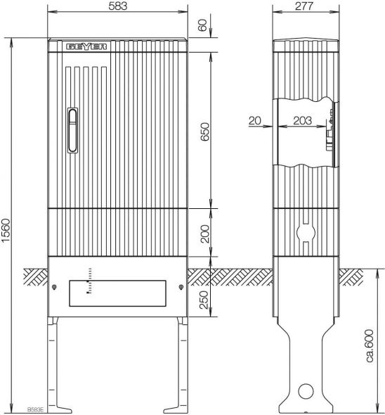 Säule BH4 4 Einbaueinh. SK155A Säule BH4 4 Einbaueinh. SK155A
