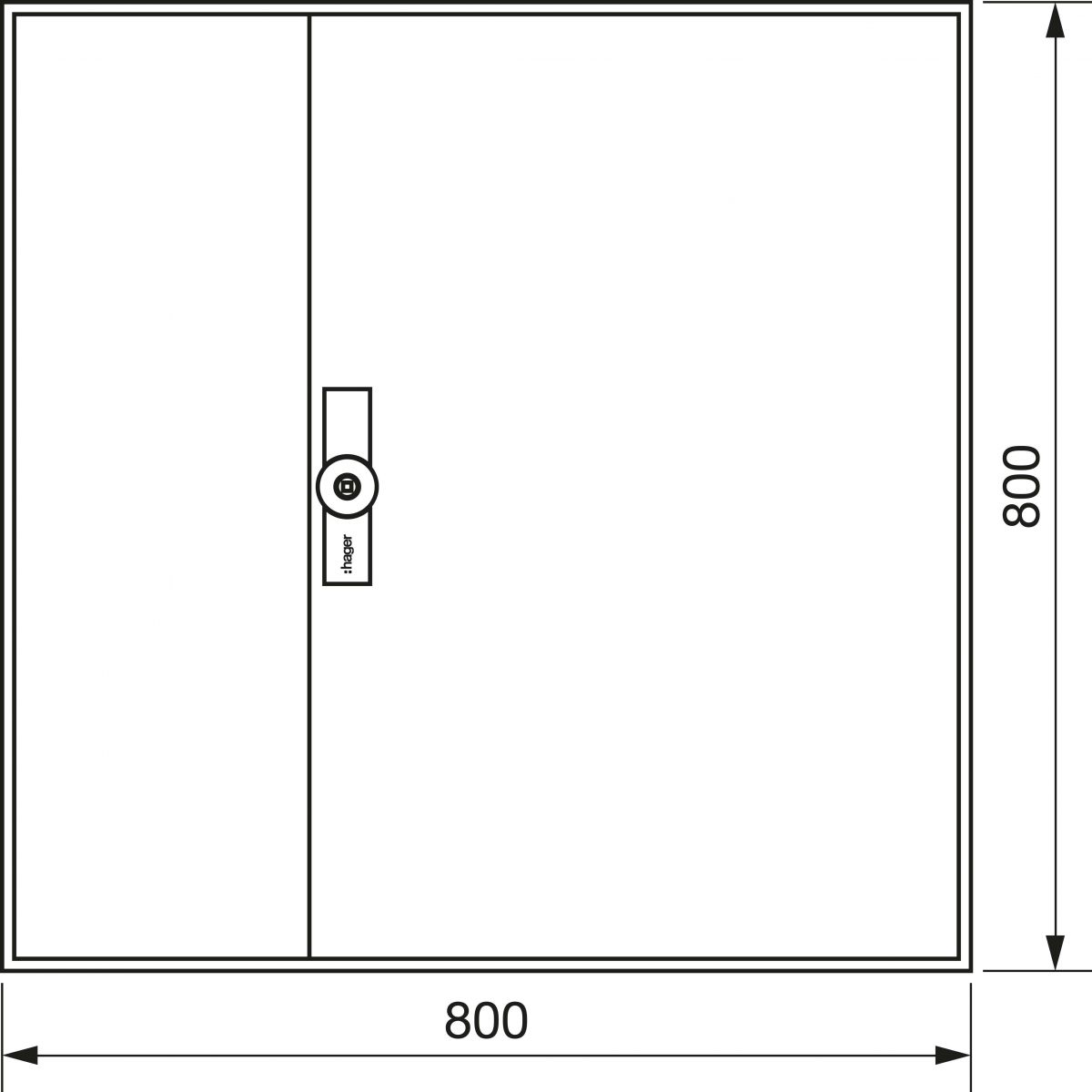 Zählerschrank universZ ZB13W 800x800x205 IP54 Zählerschrank universZ ZB13W 800x800x205 IP54