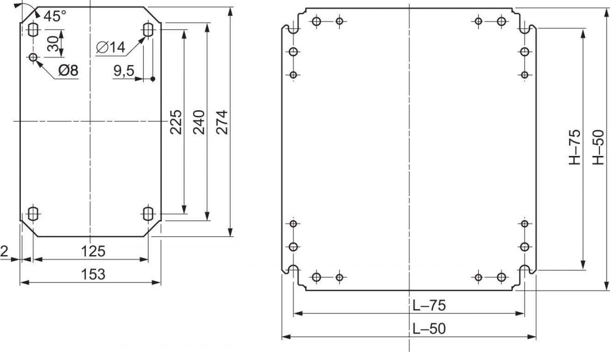 Montageplatte NSYMM44 Montageplatte NSYMM44