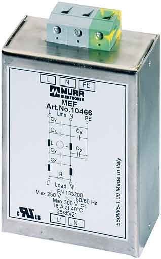 Netzentstörfilter MEF 1/2 SY 6A T