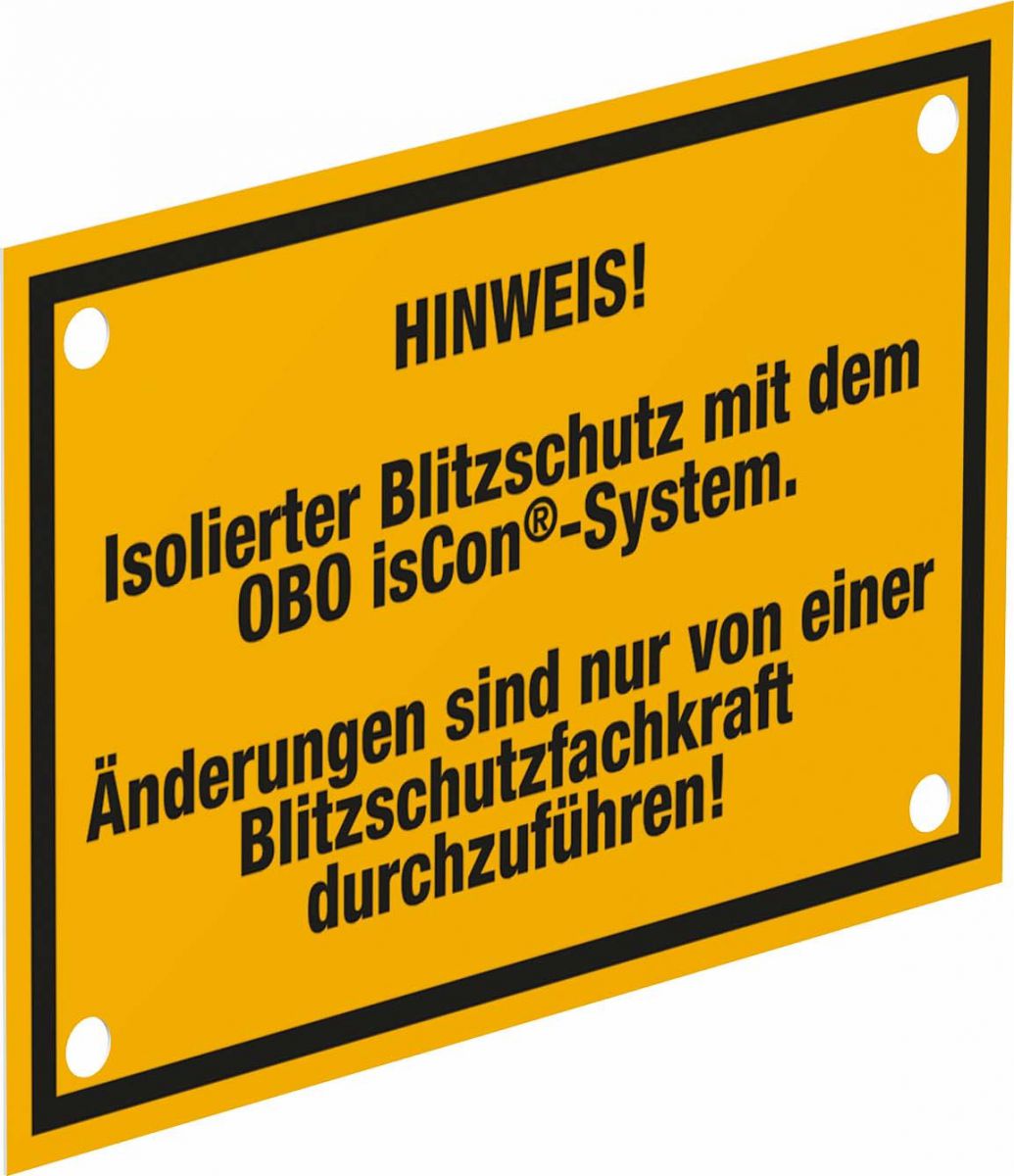 Hinweisschild isCon HWS Hinweisschild isCon HWS