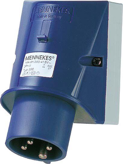 Wandgerätestecker 347 4p 32A 230V blau Wandgerätestecker 347 4p 32A 230V blau