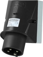 Wandgerätestecker 337 4p 16A 500V schwarz