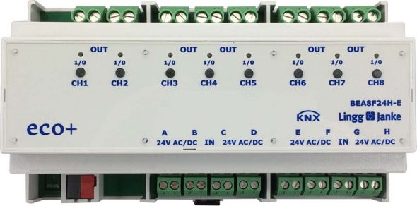 KNX Binär Ein/Ausgang eco+ BEA8F24H-E KNX Binär Ein/Ausgang eco+ BEA8F24H-E