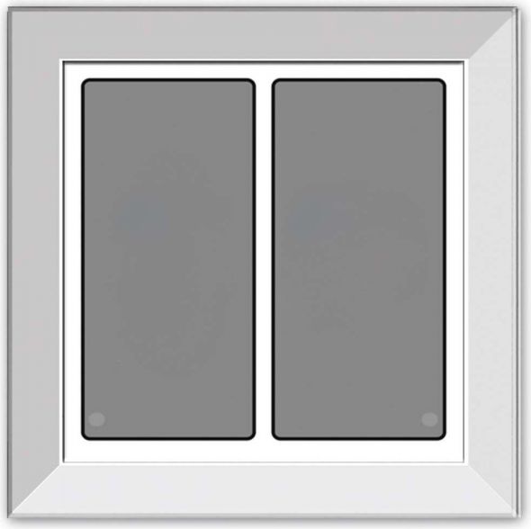 Glas-Tastenfeld rahmenlos LCN-GTS2W Glas-Tastenfeld rahmenlos LCN-GTS2W