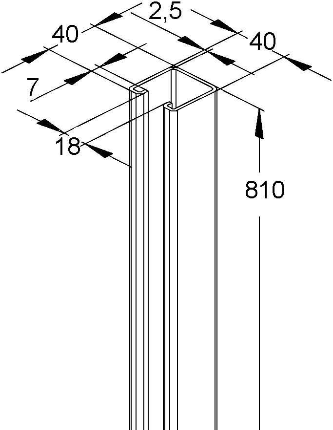 Gerätekanalstütze 2988/810 VR Gerätekanalstütze 2988/810 VR