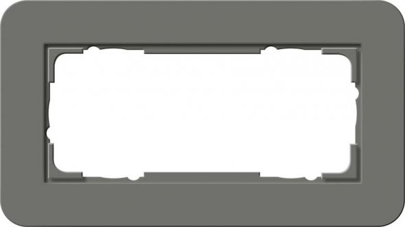 System 55 E3 2-fach Rahmen dunkelgrau o.M.1002423 System 55 E3 2-fach Rahmen dunkelgrau o.M.1002423