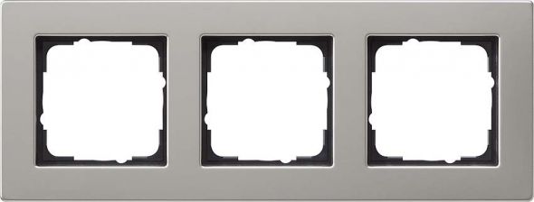 System 55 E2 3-fach Rahmen edelstahl 0213335 f System 55 E2 3-fach Rahmen edelstahl 0213335 f