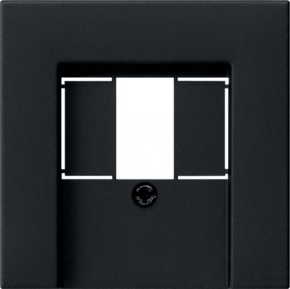 System 55 Abdeckung 0276005 f. Telefon-Anschlussdose schwarz matt System 55 Abdeckung 0276005 f. Telefon-Anschlussdose schwarz matt