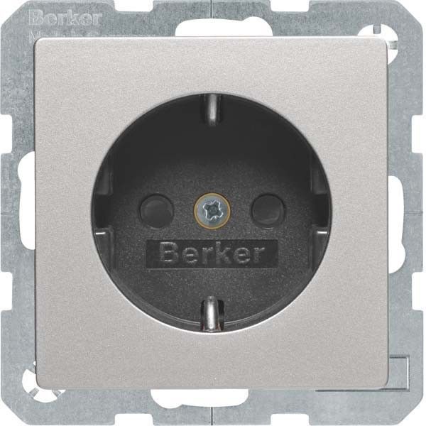 SCHUKO-Steckdose 41496084 alu samt lackiert SCHUKO-Steckdose 41496084 alu samt lackiert