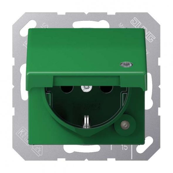SCHUKO-Steckdose 16 A 250V ABAS 1520 KLKO GN SCHUKO-Steckdose 16 A 250V ABAS 1520 KLKO GN