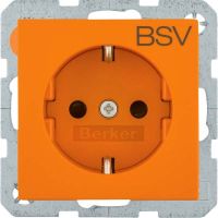 SCHUKO-Steckdose 47231917 orange matt Aufdruck BSV