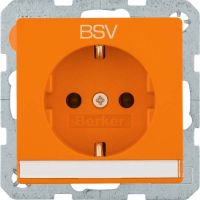 SCHUKO-Steckdose 47506024 orange samt Aufdruck BSV