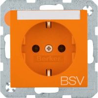 SCHUKO-Steckdose 47508924 orange glänzend Aufdruck BSV