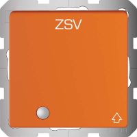 SCHUKO-Steckdose 41516014 orange samt Aufdruck ZSV