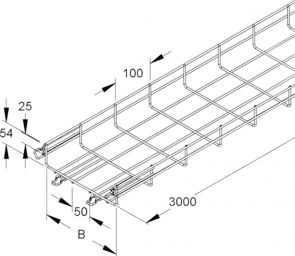 Gitterrinne MTC 54.100 E4 Gitterrinne MTC 54.100 E4