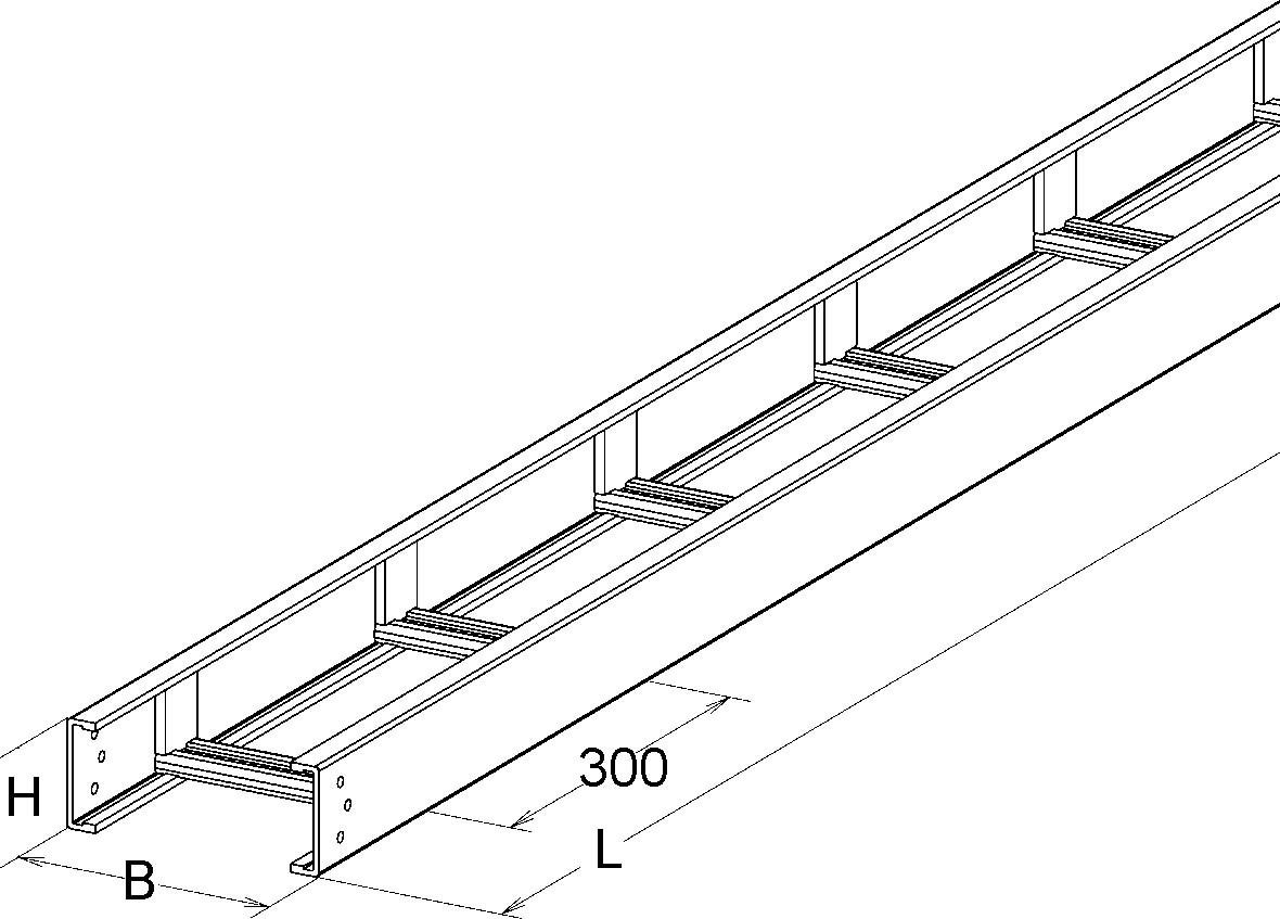 GFK-Kabelleiter UL 80.200/3 GFK-Kabelleiter UL 80.200/3