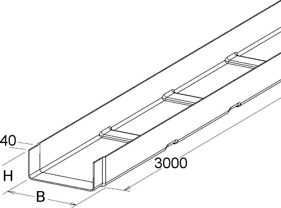 GFK-Kabelrinne KK 110.400 GFK-Kabelrinne KK 110.400