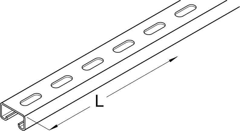 Profilschiene gelocht KHA 7-02S Profilschiene gelocht KHA 7-02S