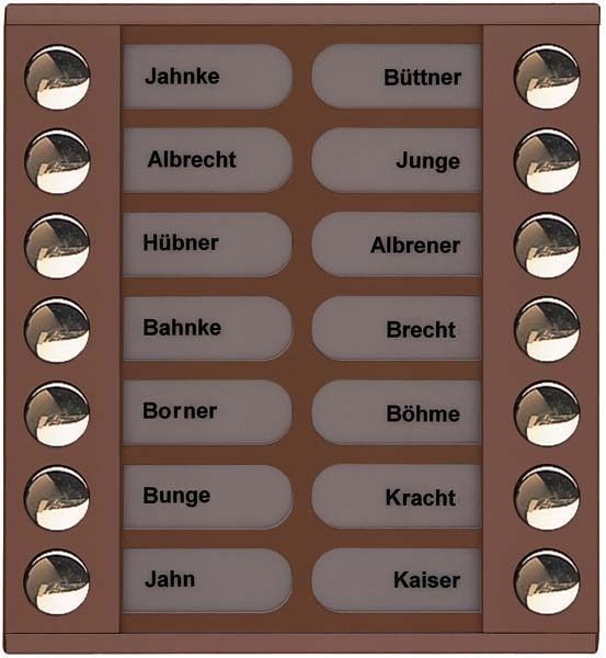 Audioaußenstation 2-reihig PET14-EB/04 Audioaußenstation 2-reihig PET14-EB/04