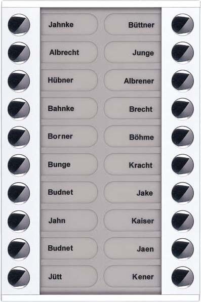 Audioaußenstation 2-reihig PET20-WS/04 Audioaußenstation 2-reihig PET20-WS/04