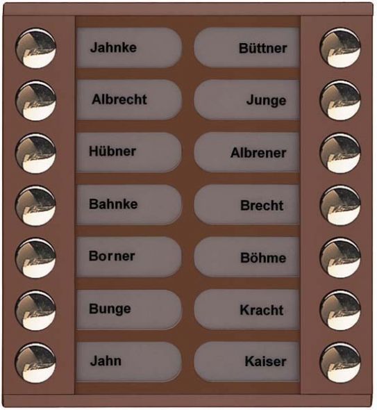 Audioaußenstation 2-reihig PET14-EB/04 Audioaußenstation 2-reihig PET14-EB/04