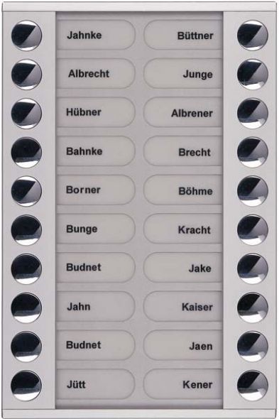 Audioaußenstation 2-reihig PET20-EN/04 Audioaußenstation 2-reihig PET20-EN/04