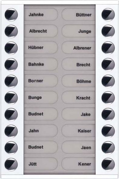 Audioaußenstation 2-reihig PET20-WS/04 Audioaußenstation 2-reihig PET20-WS/04