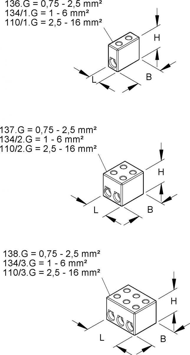 Anschlussklemme 137.G Anschlussklemme 137.G