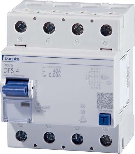 FI-Schutzschalter DFS4 4-polig 100A 30mA Typ A SK 09164901 FI-Schutzschalter DFS4 4-polig 100A 30mA Typ A SK 09164901