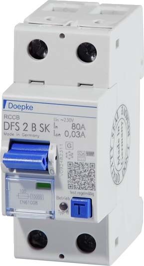 FI-Schutzschalter DFS2 2-polig 40A 30mA Typ B SK 5714586 FI-Schutzschalter DFS2 2-polig 40A 30mA Typ B SK 5714586