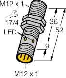 Sensor,ind.,M12x1,m.Steck. Bi2-M12-AP6X-H1141