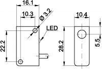 Sensor,ind.,16x28x10,5 IB160100