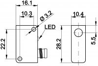 Sensor,ind.,16x28x10,5 IB160170