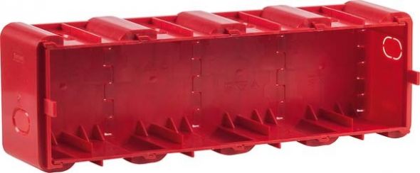 Einbaudose 4-fach 18720040 rot matt Einbaudose 4-fach 18720040 rot matt