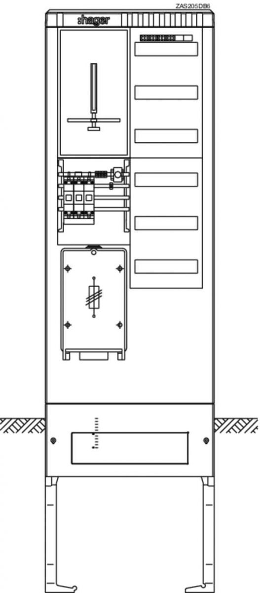 Zähleranschlusssäule ZAS205DB6 Zähleranschlusssäule ZAS205DB6