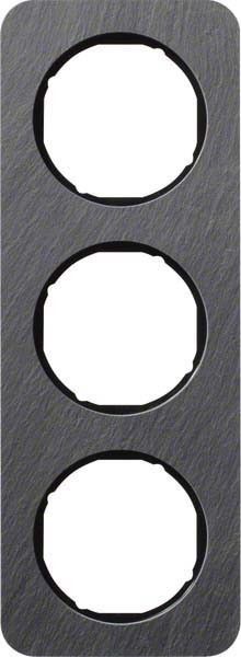 Rahmen 3-fach 10132384 Schiefer anthrazit/schwarz Rahmen 3-fach 10132384 Schiefer anthrazit/schwarz