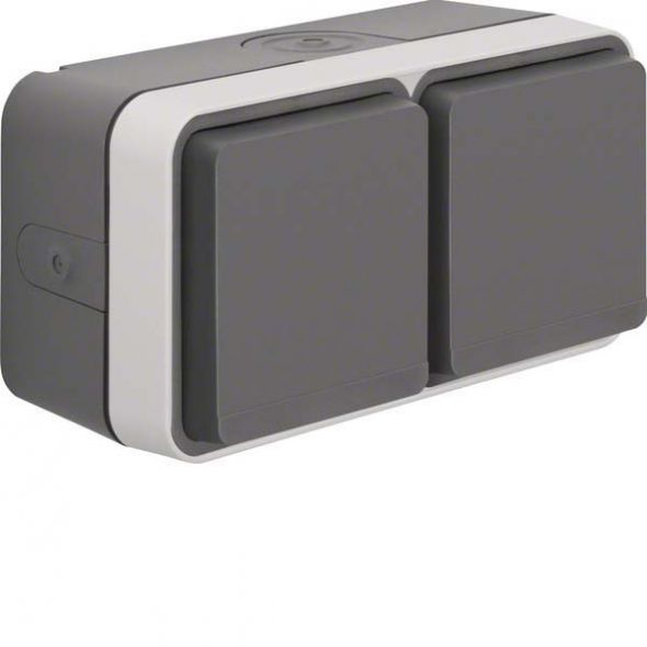 SCHUKO-Steckdose 47753525 grau/lichtgrau matt SCHUKO-Steckdose 47753525 grau/lichtgrau matt