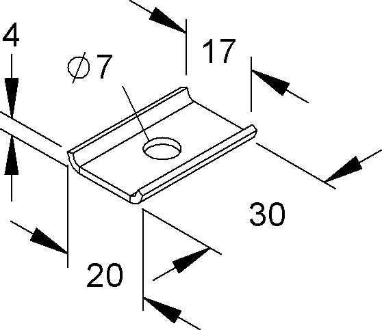 Haltelasche GRHLG 6 V Haltelasche GRHLG 6 V