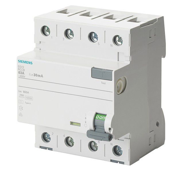 FI-Schutzschalter 5SV3746-6 63A 4-pol 0,5A FI-Schutzschalter 5SV3746-6 63A 4-pol 0,5A