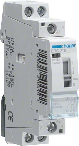 Installationsrelais ERC218 230V 16A 1S+1Ö Installationsrelais ERC218 230V 16A 1S+1Ö