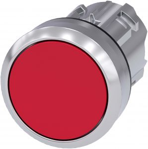 3SU1050-0AB20-0AA0 METALL, HOCHGLANZ, ROT, DRUCKKNOPF