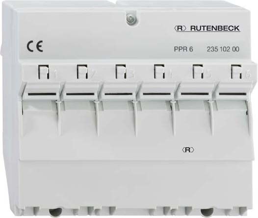 Patchpanel 6-f. auf Hutschiene grau Patchpanel 6-f. auf Hutschiene grau