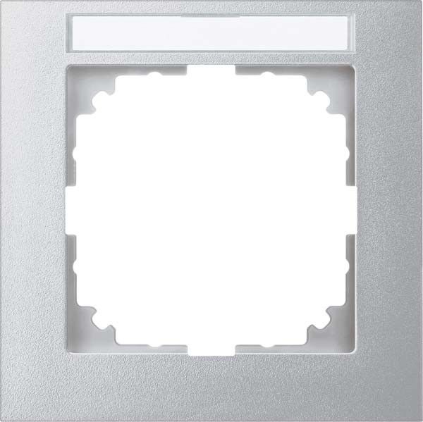 Rahmen M-Pure 1-fach aluminium m. BF Rahmen M-Pure 1-fach aluminium m. BF
