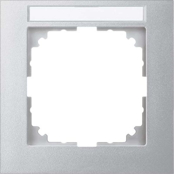 Rahmen M-Pure 1-fach aluminium m. BF Rahmen M-Pure 1-fach aluminium m. BF