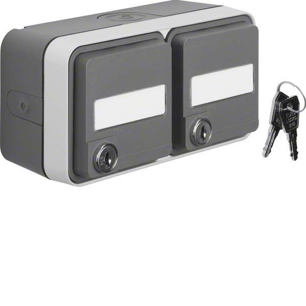 SCHUKO-Steckdose 47893525 grau/lichtgrau matt SCHUKO-Steckdose 47893525 grau/lichtgrau matt