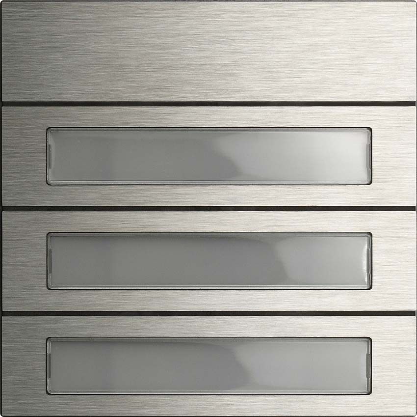 5533920 Ruftastenmodul 3f System 106 Edelstahl