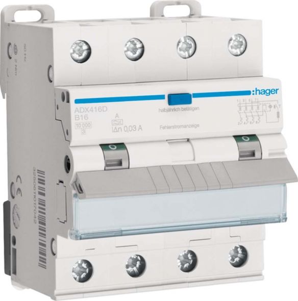 FI-LS 4P 10kA B-16A 30mA A FI-LS 4P 10kA B-16A 30mA A