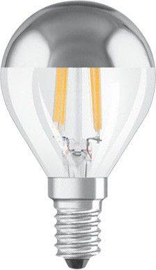 Filament-LED-Lampe,CLASSIC,Tropfen-Form, silber verspiegelt,E14/240V/4W Filament-LED-Lampe,CLASSIC,Tropfen-Form, silber verspiegelt,E14/240V/4W