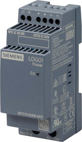 LOGO!POWER 5 V / 3 A Stromversorgung 6EP33106SB000AY0 LOGO!POWER 5 V / 3 A Stromversorgung 6EP33106SB000AY0